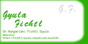 gyula fichtl business card